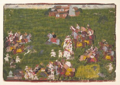 Maharana Sangram Singh Hunting Wild Boar by Unbekannt Unbekannt